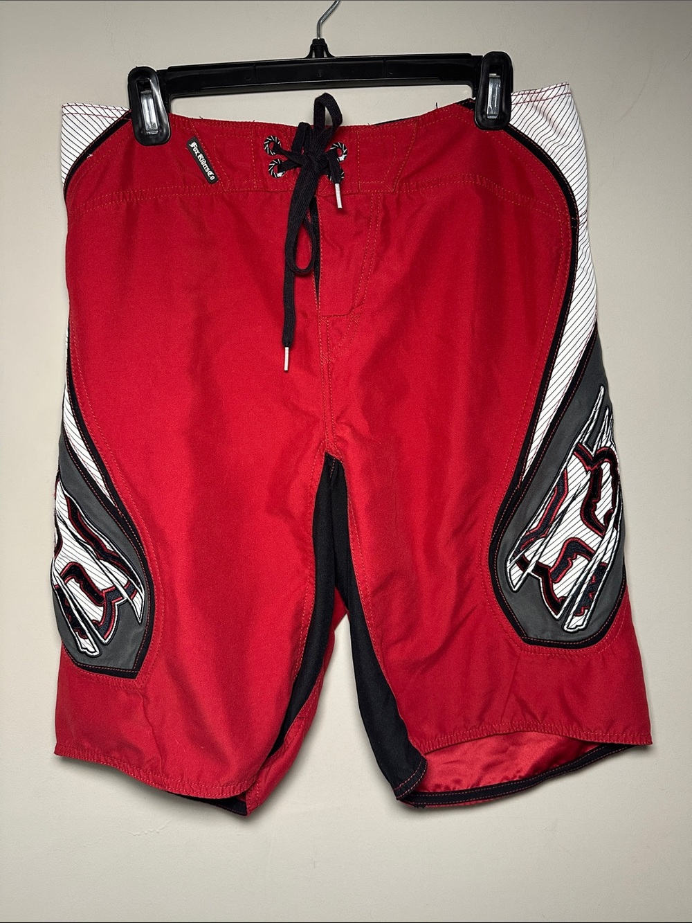 Fox Racing Red and Black size 32 Men's Swim Board Shorts